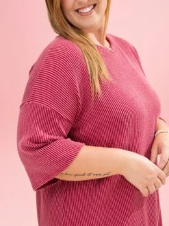 Raised Rib Flare Short Sleeve Top By DD Design | S-3X -Discount Divas Shop 1b284228c92d23c4a2a651b2e0b25f1c