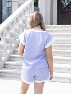 Color Block Split Neck Short Sleeve Top | S-L Pair W/ Sku60319 -Discount Divas Shop 1c792bba05be794e7641f4481465a218