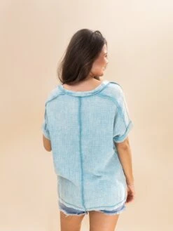 Zenana Acid Washed Double Gauze Short Sleeve Shirt | S-3X -Discount Divas Shop 1c8eb9c67e9c5fca86458d4e8ad898c5