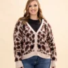 Animal Print Button Up Cardigan | S/M-M/L