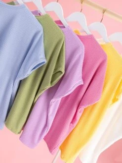 Raised Rib Short Sleeve Top By DD Design | S/M-2X/3X 30 Raised Rib Short Sleeve Top By DD Design | S/M-2X/3X -Discount Divas Shop 1eaf86ec247a6fe81df432a61110f9a4