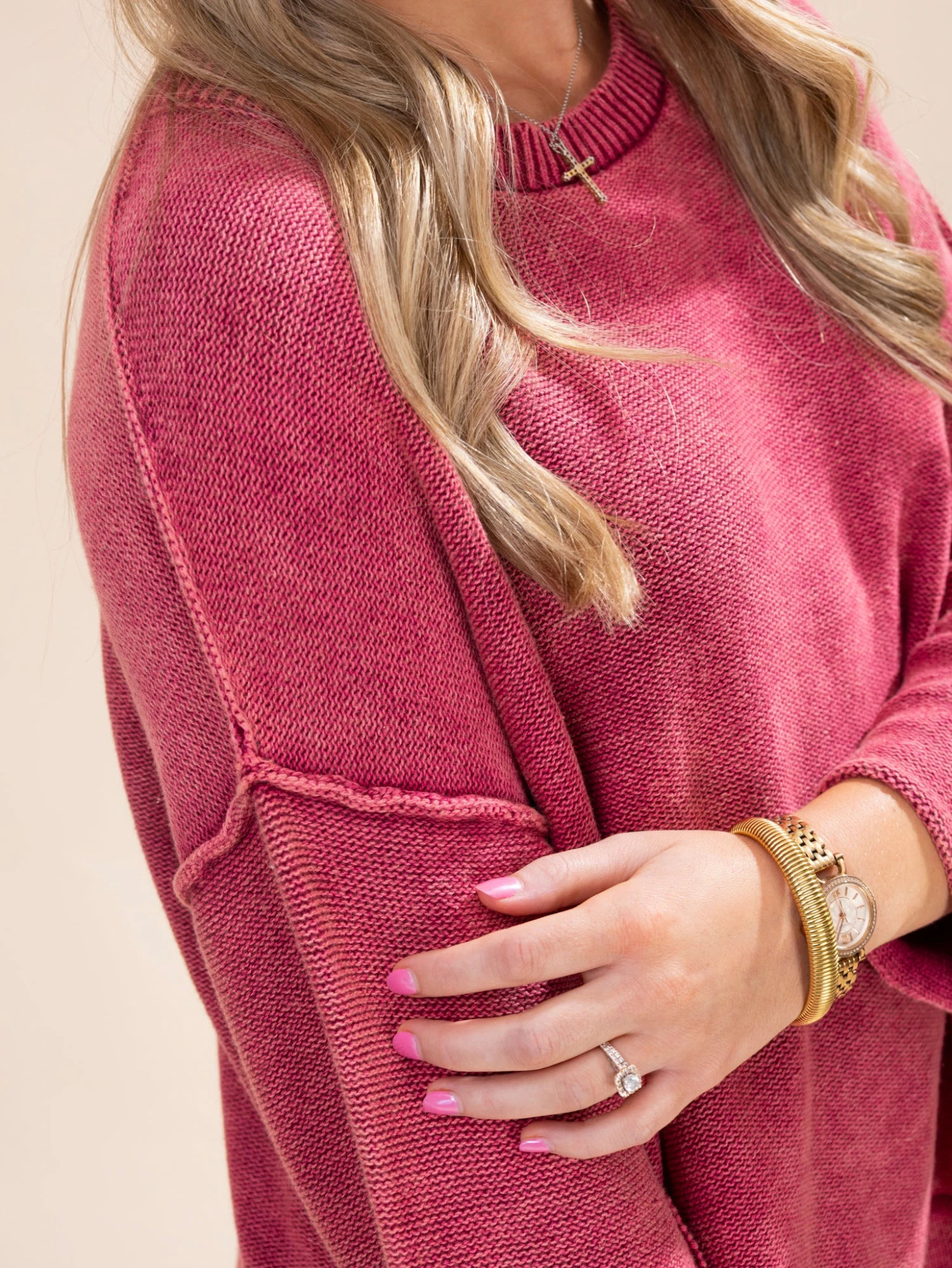 Zenana Washed 3/4 Sleeve Boxy Sweater Top | S-L 12 Zenana Washed 3/4 Sleeve Boxy Sweater Top | S-L - Image 12