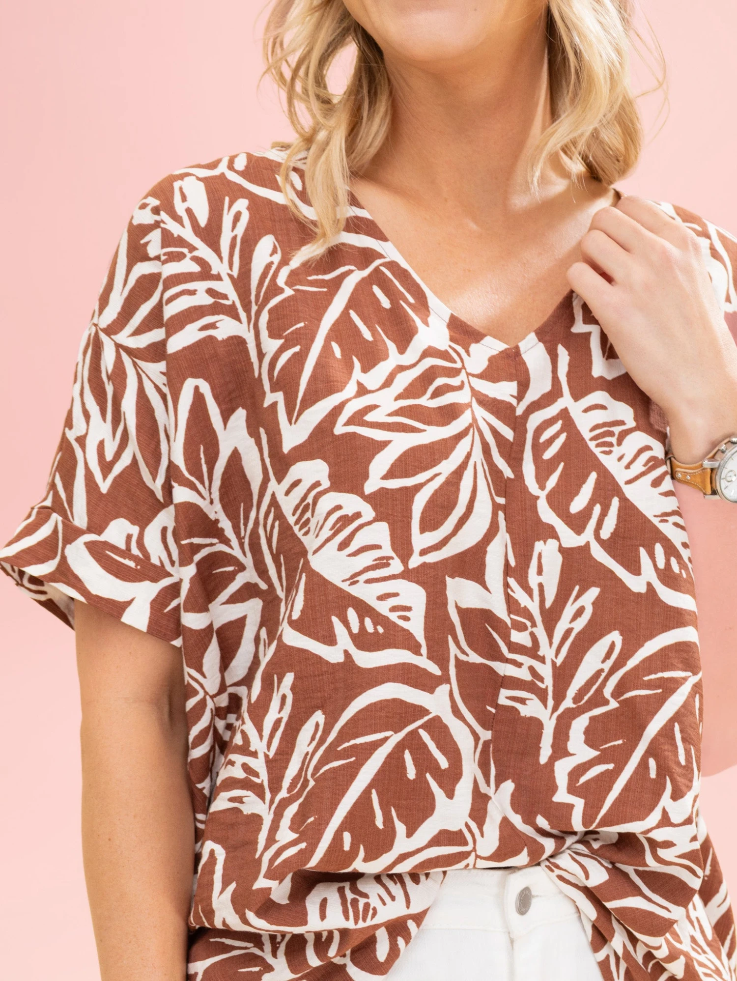 Short Sleeve Top W/ Sleeve Band By DD Design | S-3XL 9 Short Sleeve Top W/ Sleeve Band By DD Design | S-3XL - Image 9