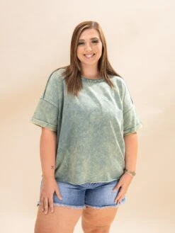 Zenana French Terry Acid Washed Tee | S/M-2X/3X -Discount Divas Shop 1fb008684f6b57848e1eb59baf0c0091