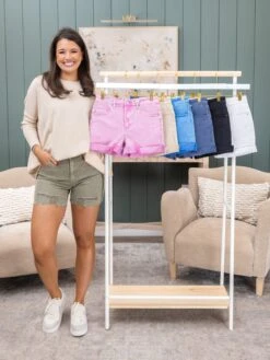 Zenana 5 Pocket Cuffed 5-Pocket Colored Denim Shorts | S - L -Discount Divas Shop 20306aad0fec4c35af725c72661f3745