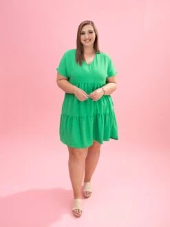 Airflow Tiered Knee Length Dress By DD Design | S-3XL -Discount Divas Shop 205bbd1e2d07e895c1b7dc5800e787a5