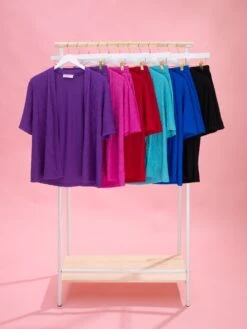 Crinkly Short Sleeve Cardigan By DD Design | S - 3XL Pair W/ Sku61198 -Discount Divas Shop 219f9f97fe9ba9ed420cd0c1817ff8a0