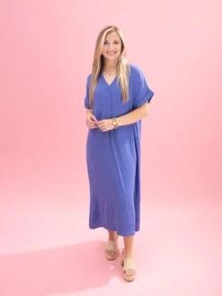 Airflow V-Neck Midi Dress By DD Design | S - 3XL -Discount Divas Shop 229b539eeeb63775f42dfb186ed43336