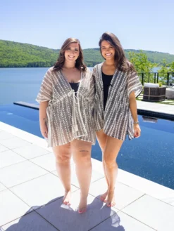 Striped Boho Swim Coverup | S - 3XL