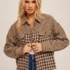 Houndstooth Button Down Jacket | S - L Hem & Thread