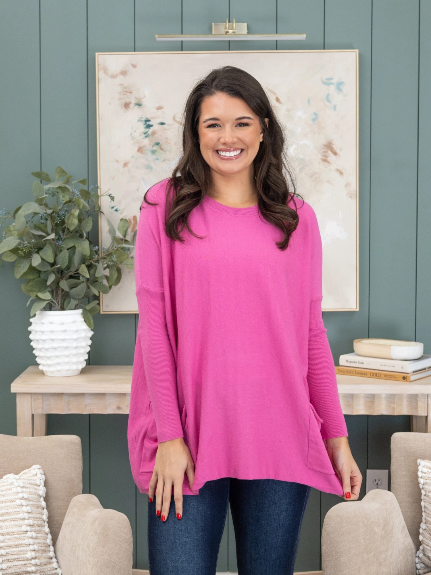 Two Pocket Viscose "Perfect Knit" Tunic Sweater By DD Design | S - 3XL 13 Two Pocket Viscose "Perfect Knit" Tunic Sweater By DD Design | S - 3XL - Image 13