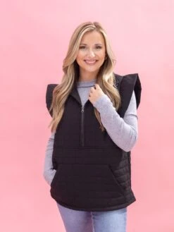 Quilted Puffer 1/4 Zip Pullover By DD Design | S-3XL -Discount Divas Shop 23d3f61ae0bd68aa6020935c0084be79