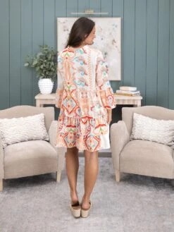 Print Bracelet Sleeve Buttoned Mini Dress | S - XL -Discount Divas Shop 2490215680953d9c0145fb309f1c3098