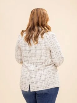 Double Breasted Tweed Jacket | S-L -Discount Divas Shop 24b3679a7c6a5910ddcc2630ec1b456c