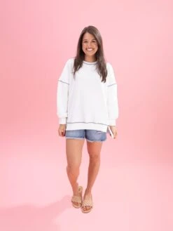 Luxe Fleece Oversized Contrast Stitched Sweatshirt By DD Design | S - 3XL Black Friday -Discount Divas Shop 24dff8dabf5c7626edec6c7d0eb49315