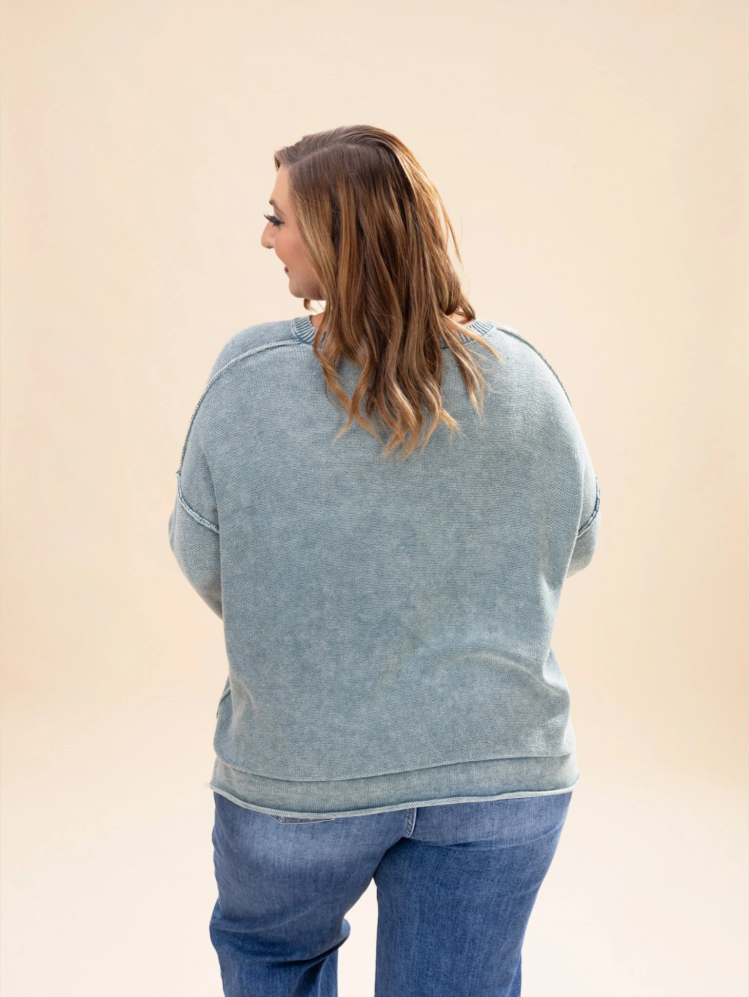 Zenana Washed 3/4 Sleeve Boxy Sweater Top | S-L 8 Zenana Washed 3/4 Sleeve Boxy Sweater Top | S-L - Image 8