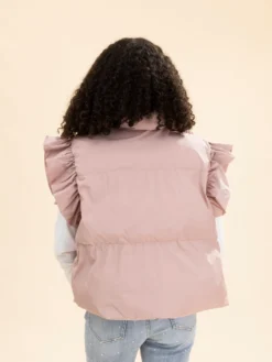 Ruffle Sleeve Puff Vest | S-L -Discount Divas Shop 254c995bee772a958ce5fec85fe7ed19