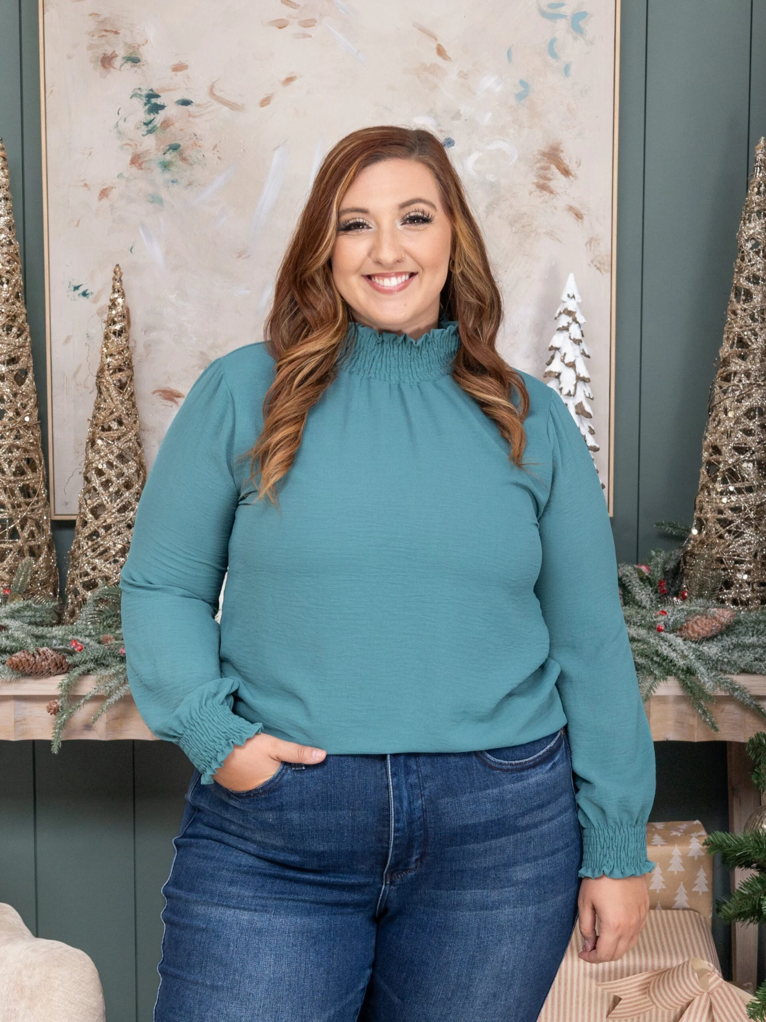 Airflow Smocked Detail Long Sleeve Top | S - L 3 Airflow Smocked Detail Long Sleeve Top | S - L - Image 3