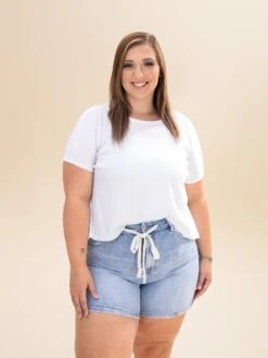 Waist Strap Detail Comfort Stretch Denim Shorts | S-XL -Discount Divas Shop 269227a7e7f343da9412fb5508c531c0