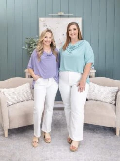 Dolman Sleeve Draped Neck Top | S-L -Discount Divas Shop 26a79730d3324df580c4ffc5735cab8e