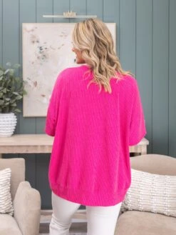 Wave Rib Oversized Short Sleeve Sweatshirt | S/M-L/XL -Discount Divas Shop 26de2b199f45489f4ad420006967e848