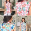 Frilled Collar Floral Top | S - XL