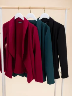 Solid Modal Scuba Open Blazer | S-3XL -Discount Divas Shop 288ec985548591920998d655a504880e