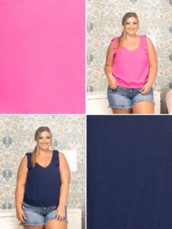 V-Neck Ribbon Detail Sleeveless Top | S - XL