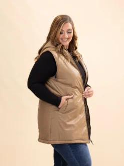 Zip Up Puff Hoodie Vest | S-L -Discount Divas Shop 296f38591bc9c1d8a58ddc3c3ff5c0b7