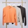 Mono B 1/4 Button Mock Neck Active Pullover | S-L SET W/ Sku49182