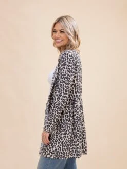 Raised Rib Long SleeveAnimal Print Open Front Cardigan | S-3XL -Discount Divas Shop 2a3f74f53d035d9fdec02102a36f0be7