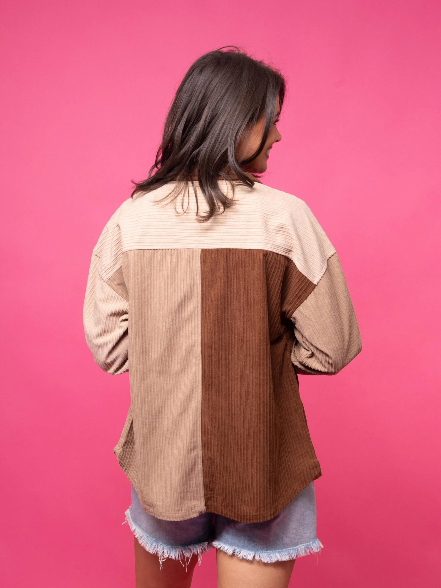 Colorblock Corduroy Shacket | S-L 4 Colorblock Corduroy Shacket | S-L - Image 4