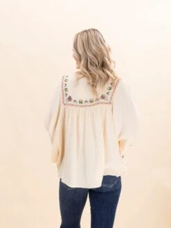 Long Sleeve Embroidered Cotton Gauze Tunic | S-3X -Discount Divas Shop 2c46d1457eaf17deaaab6c57f2bd55d3