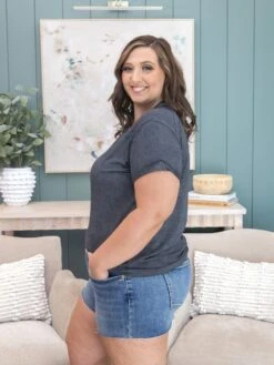 Mica Denim Mid Rise Frayed Hem Shorts | XS-L -Discount Divas Shop 2d5d888fff4bccefc92f941ab46c0891