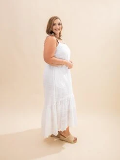 Eyelet Embroidery Dress With Tiered Hemline | S-3XL -Discount Divas Shop 2dc34eabb20f2c031f65781d46a903c3