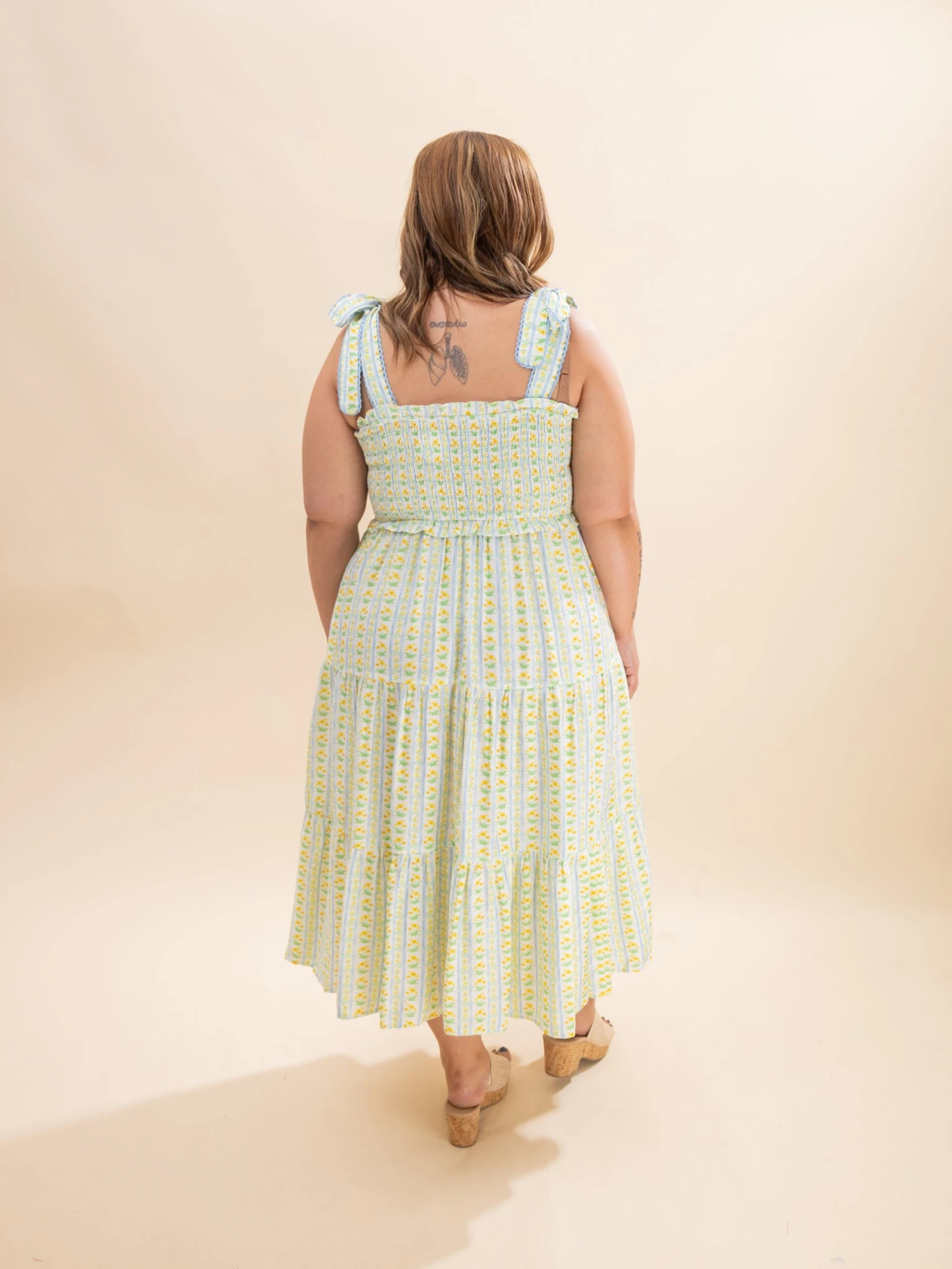 Garden Party Printed Midi Tiered Dress | S-3XL 3 Garden Party Printed Midi Tiered Dress | S-3XL - Image 3