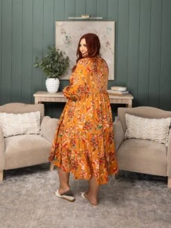 Floral Print Woven Long Sleeve Midi Dress W/ Pockets | S - 3X -Discount Divas Shop 2eb38dc9c55d56a57f9da74c74abf99f
