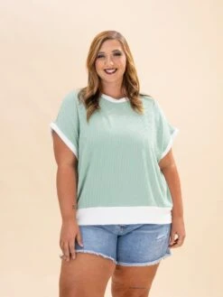 Raised Rib Short Sleeve Top | S-3XL 8 Raised Rib Short Sleeve Top | S-3XL -Discount Divas Shop 2f1ae09f48ca7d09e29f07898b9b83e6