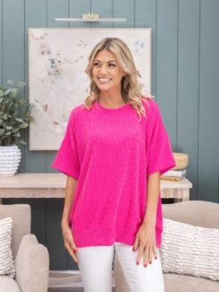 Wave Rib Oversized Short Sleeve Sweatshirt | S/M-L/XL -Discount Divas Shop 2f77f6ba1567e24a081b88b7dfd6e23a