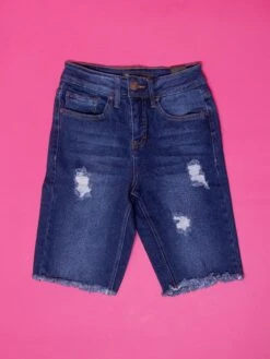 YMI Vintage Fray Hem Bermuda Shorts | 4-16