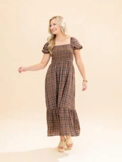 Plaid Smocked Puff Sleeve Ruffle Hem Midi Dress | S-L 23 Plaid Smocked Puff Sleeve Ruffle Hem Midi Dress | S-L -Discount Divas Shop 305d98a24028b470dd1a82418f4d53d2