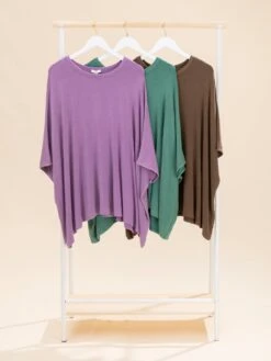Oversized Dolman Sleeve Washed Top | S-3XL