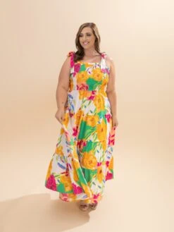 Floral Print Sleeveless Tiered Midi Dress | S-3XL -Discount Divas Shop 3204f08971e42ae6b7358d81d1d1b0bd