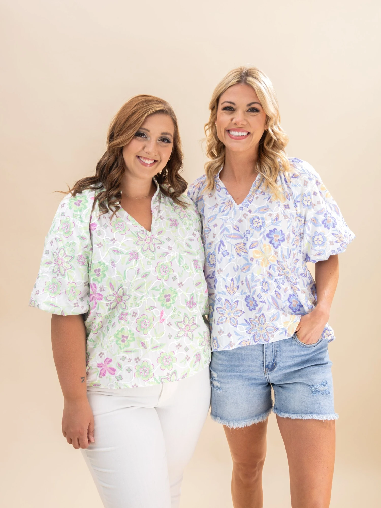 Short Sleeve V Neck Printed Top | S-L 1 Short Sleeve V Neck Printed Top | S-L