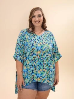 Abstract V Neck Half Sleeve Blouse | S-XL -Discount Divas Shop 3317013d46429d6a688171155f5e228a