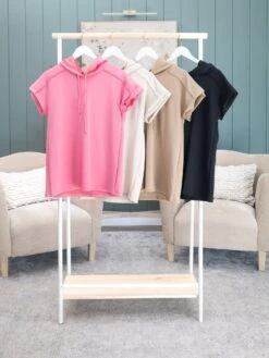 Solid Modal Scuba Hoodie Top | S-3XL Pair W/ Sku60461