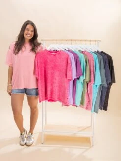 Zenana Washed Premium Cotton Oversized Tee | S/M-2X/3X