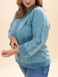 Long Sleeve Mineral Washed Boxy Pullover | S-L -Discount Divas Shop 340c6907fce4b788a1416a7d8e044220