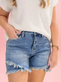 Diva Denim High Rise Tulip Fray Hem Short | XS - 3XL -Discount Divas Shop 35b31baff3adbe0297cd216d96548237