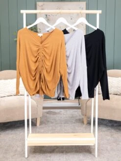 Brushed Rib Center Drawstring Sweater | S - 3XL *Final Sale* -Discount Divas Shop 36638071c9552be0c57967c03be0c5bd